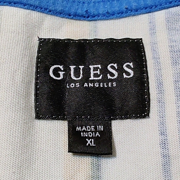 GUESS Multicolor Striped Throwback T-Shirt - Picture 5 of 5